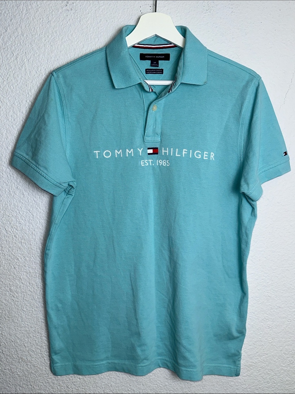 Tommy Hilfiger Short Sleeve Polo Shirt Men’s Size Small Regular Fit Preppy